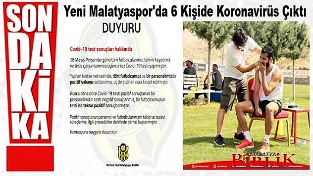 Yeni Malatyaspor'da Koronavirüs Şoku Yaşanıyor