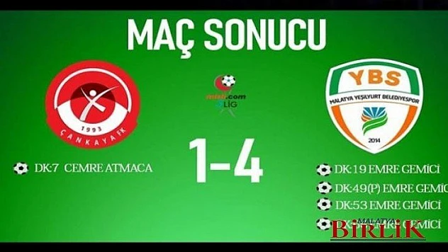 Yeşilyurt Belediyesi Pür Neşe:  4 – 1