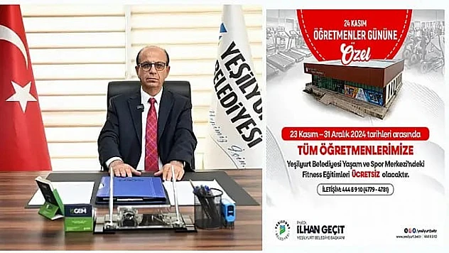 Yeşilyurt Belediyesinden Öğretmenlere 24 Kasım Hediyesi