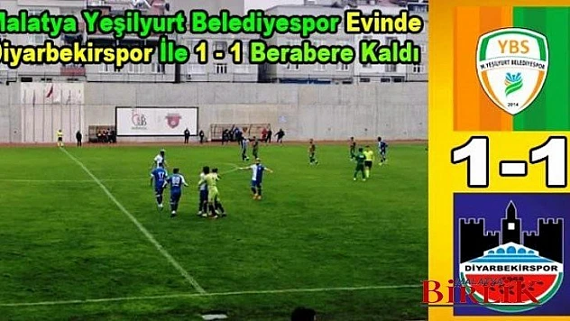 Yeşilyurt Belediyespor Evinde Galibiyeti Kaçırdı