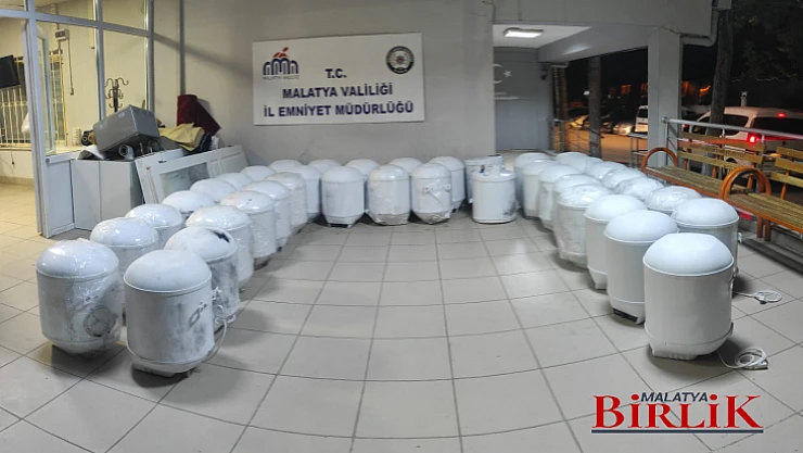 39 Adet Termosifon Ele Geçirildi