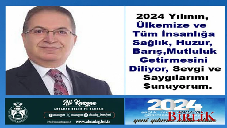 Başkan Ali Kazgan, Yeni Yılınız Kutlu Olsun