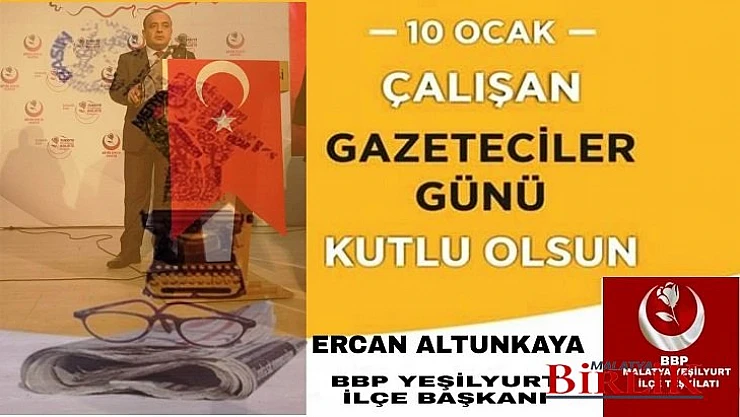 Başkan Altunkaya'dan 10 Ocak Çalışan Gazeteciler Günü Kutlama Mesajı