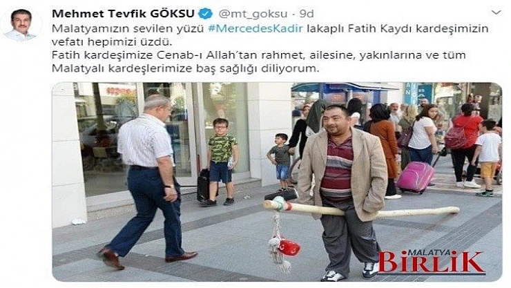 Başkan Göksu: Mercedes Kadirin Ölümü Bizleri Üzdü