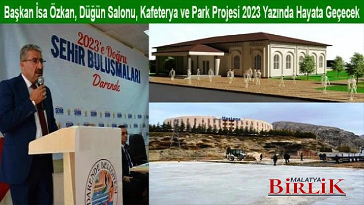 Başkan Özkan, Düğün Salonu ve Park Projesine Başladık