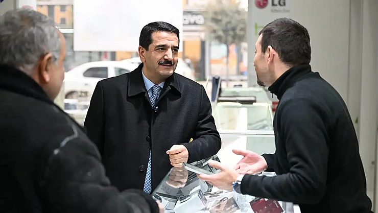 Başkan Taşkın, Dönüşümün Yapılacağı İnönü Caddesi Esnafını Ziyaret Etti