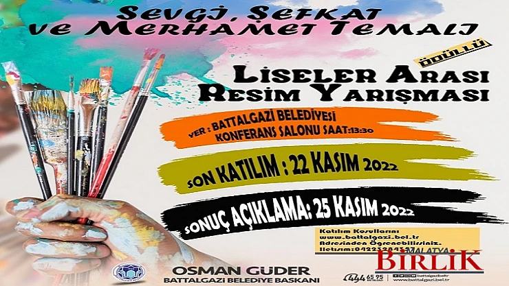 Battalgazi Belediyesi'nden Ödüllü Resim Yarışması