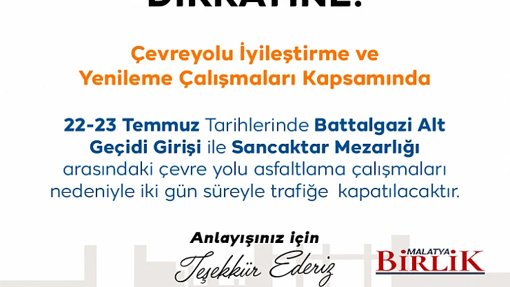 Çevreyolunda Asfaltlama Çalışmaları Başlıyor