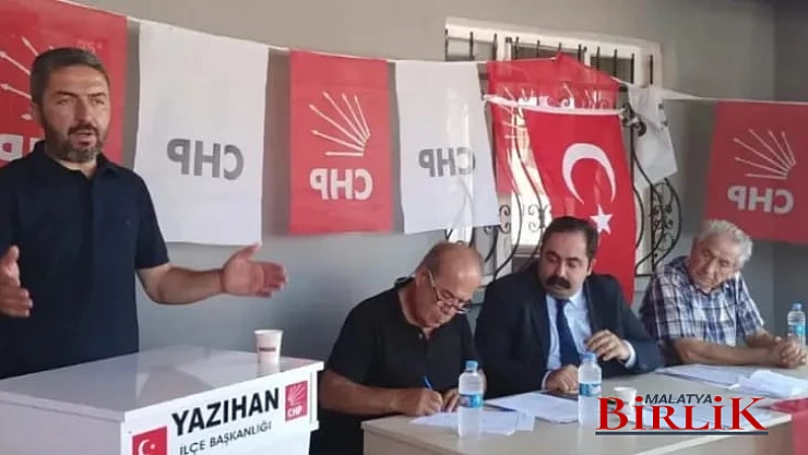 CHP Yazıhan İlçe Kongresinde Şah Murat Çalışkan Güven Tazeledi