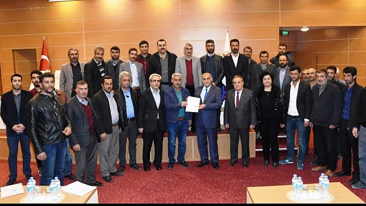 Mesleki Yeterlilik Belgesi Teslimi Yapıldı