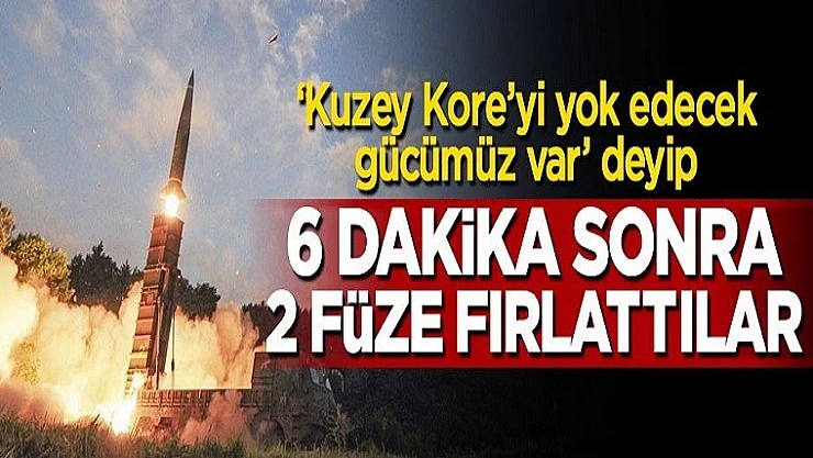 Kuzey Kore'den 6 Dakika Sonra 2 Füze Fırlattılar