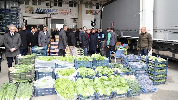 Başkan Gürkan, Malatya Yaş Sebze ve Meyve Hali Esnafı İle Biraraya Geldi