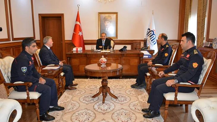 İtfaiye Personelinden Vali Kaban'a Ziyaret