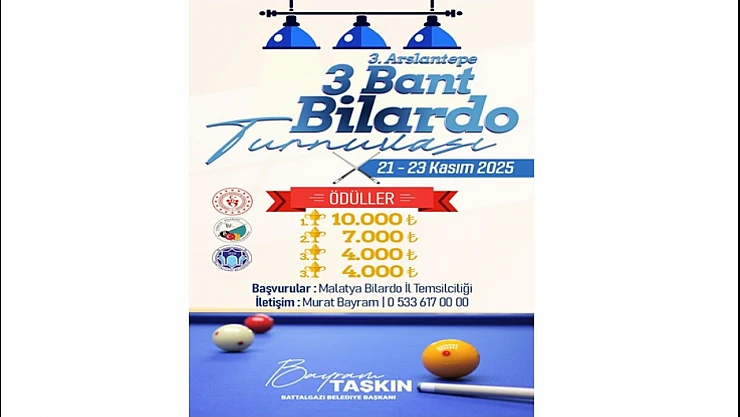 Heyecan ve Rekabet Sahne Alıyor: Arslantepe 3 Bant Bilardo Turnuvası