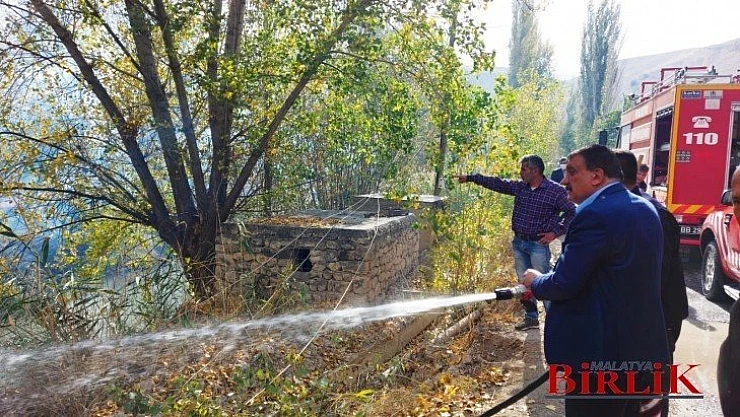 Hisarcık Mahallesindeki Yangına Anında Müdahale Etti