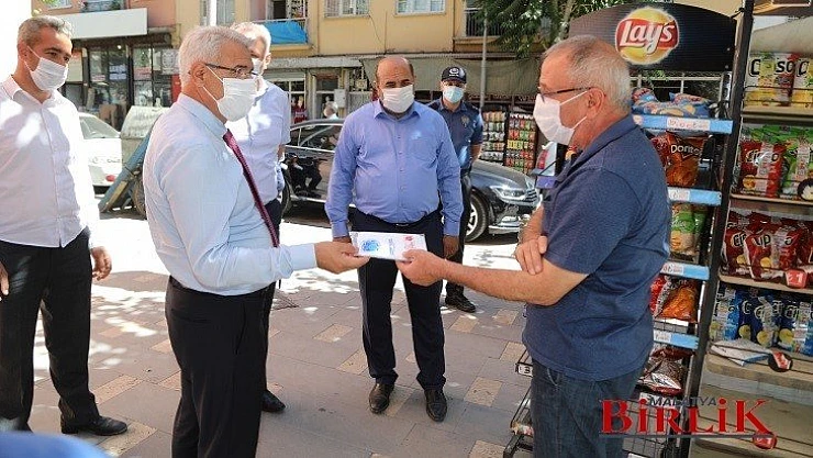 Kaymakam Duran Ve Başkan Güder'den Maske Denetimi