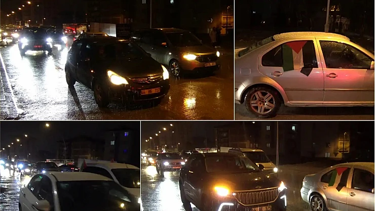 Malatya'da Gazze'ye Destek Konvoyu