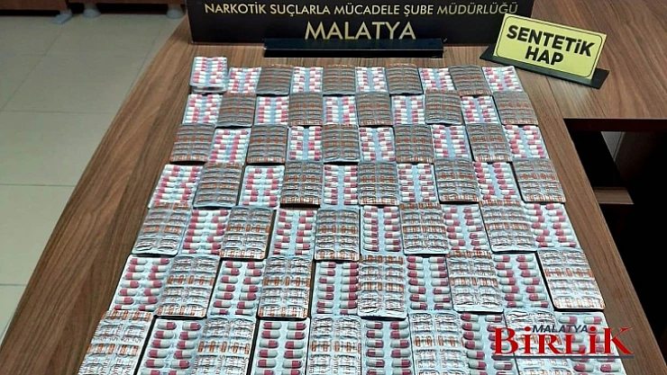 Malatya'da Kubar Esrar Uyuşturucu Hap Ele Geçirmiştir