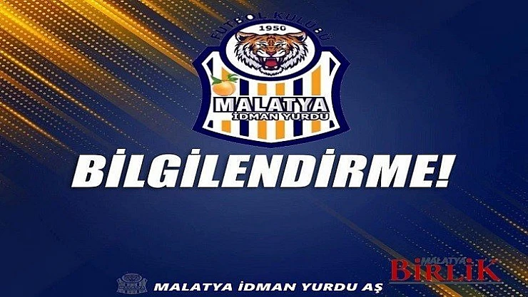 Malatya İdmanyurduspor Kulübü'nden Sert Açıklama