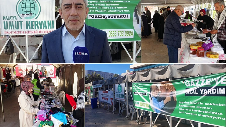 Malatya Umut Kervanı'ndan Gazze yararına kermes etkinliği