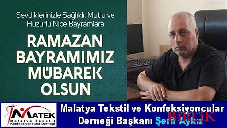 MATEK-DER Başkanı Şerif Aykız'dan Bayram Mesajı