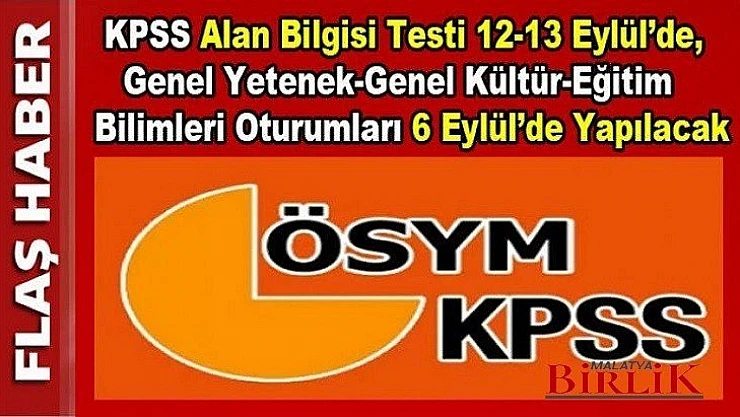 ÖSYM KPSS Sınav Tarihlerini Açıkladı