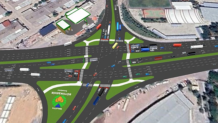 Sivas-Hekimhan (İPAŞ) Kavşağında Çalışmalar Başlıyor