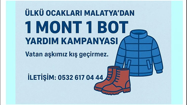 Ülkü Ocakları Malatya'dan '1 Mont 1 Bot' Yardım Kampanyası