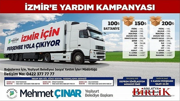 Yeşilyurt Belediyesi Depremzedeleri Unutmadı