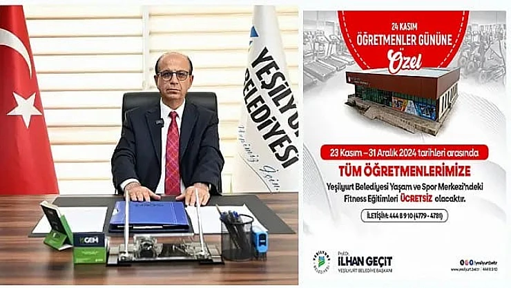 Yeşilyurt Belediyesinden Öğretmenlere 24 Kasım Hediyesi