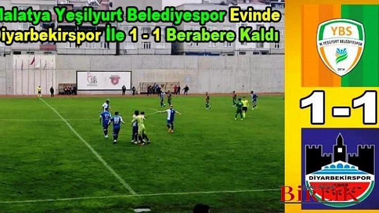 Yeşilyurt Belediyespor Evinde Galibiyeti Kaçırdı