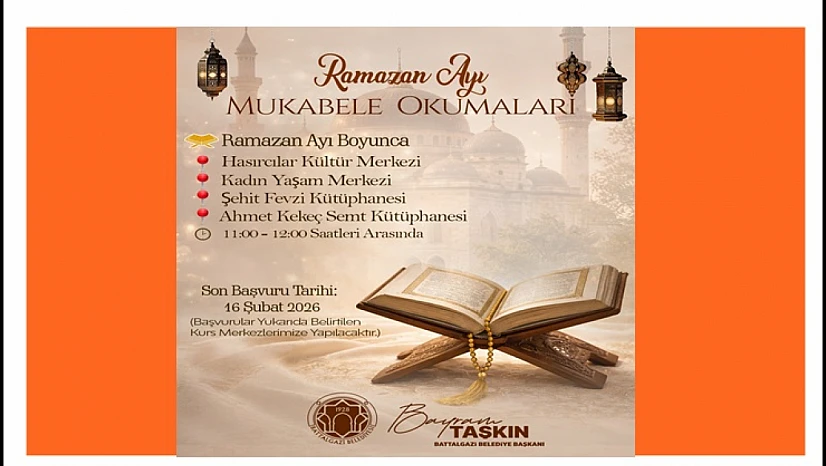 Battalgazi Belediyesi'nden Ramazan'a Özel Mukabele Programı