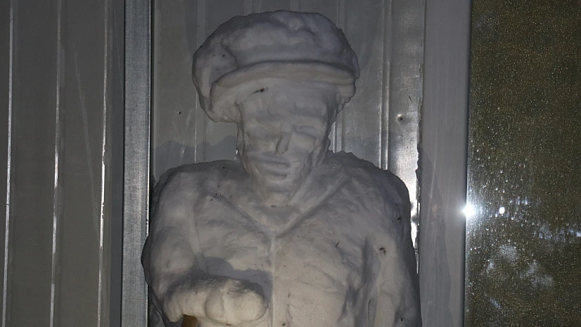 Malatya'da Kardan Heykel Merak Uyandırdı