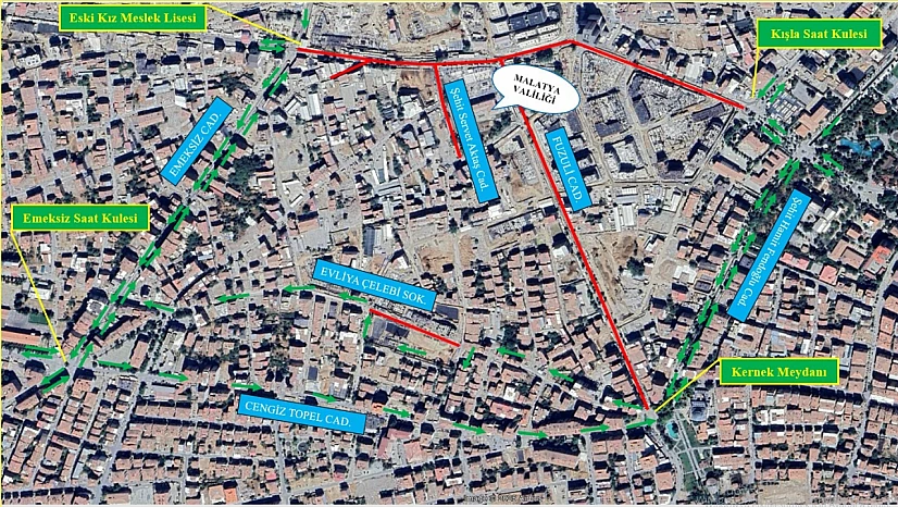 Malatya Kent Merkezinde Altyapı Seferberliği: İnönü Caddesi Geçici Olarak Kapalı