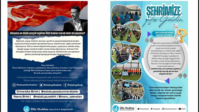 Ülkü Ocakları Malatya İl Başkanlığı'ndan Üniversiteli Gençlere Çağrı: 'Şehrimize Hoş Geldiniz'