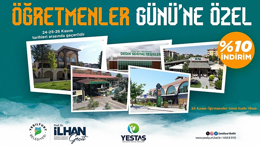 Yeşilyurt Belediyesi'nden Öğretmenler Günü'ne Özel İndirim Müjdesi!