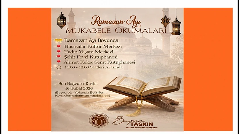 Battalgazi Belediyesi'nden Ramazan'a Özel Mukabele Programı
