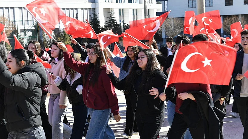 Beylerderesi'nde Milli Birlik Yürüyüşü