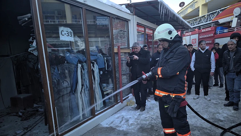 Darende Konteyner Çarşı'da Yangın