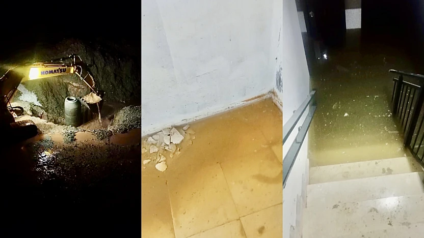 Doğanşehir'de TOKİ Konutlarında Bodrum Katları Su Bastı