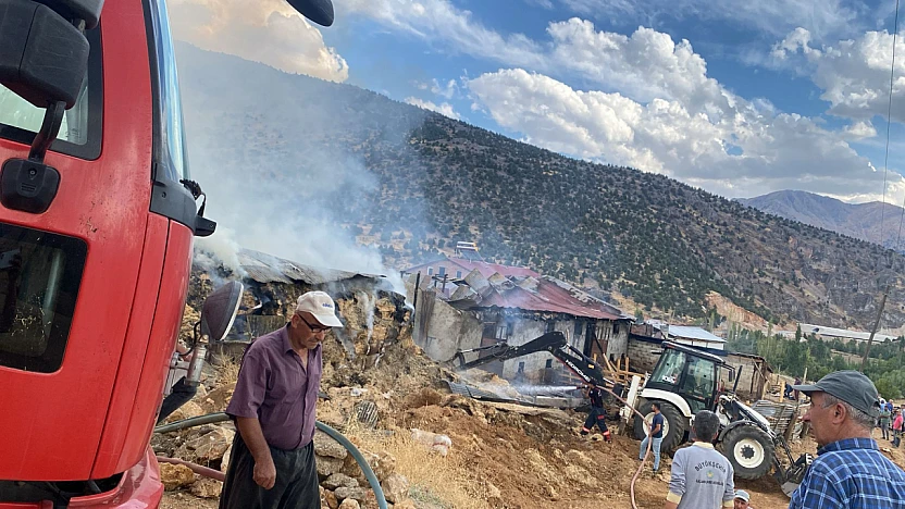 Gövdeli Mahallesi'nde Büyükbaş Hayvan Kaybı: Ahır Yangını Çıktı