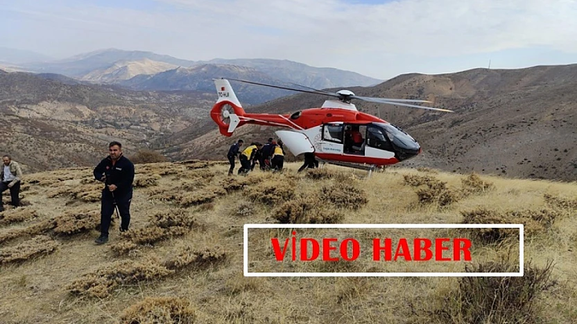 Helikopter Ambulans Doğanşehir'de Görevde: Yaralı Vatandaş Zorlu Bölgeden Alındı