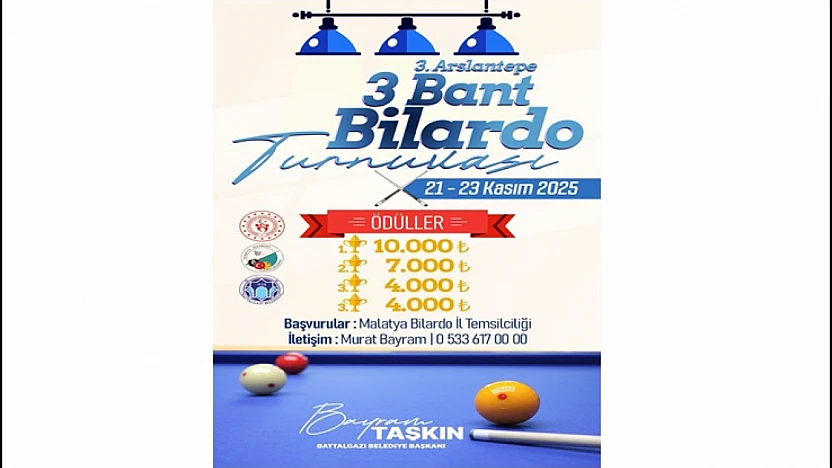 Heyecan ve Rekabet Sahne Alıyor: Arslantepe 3 Bant Bilardo Turnuvası