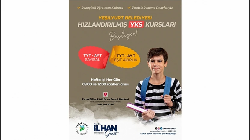 Hızlandırılmış YKS Kursları Yeşilyurt'ta Başladı