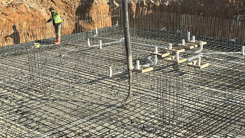 Hüseyin Kölük Camii'nin temeli dualarla atıldı