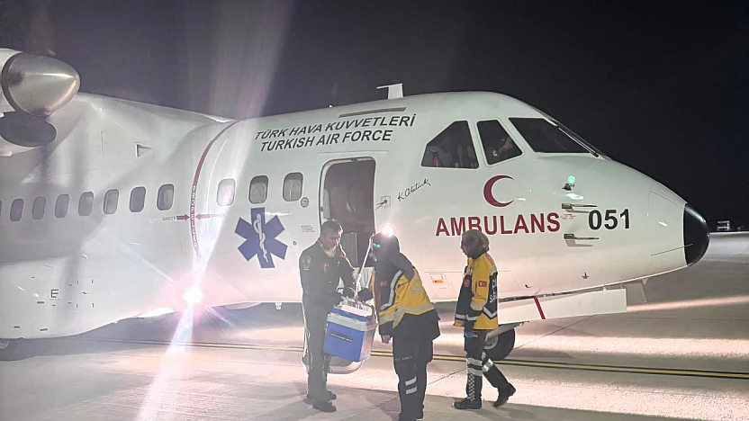 Karaciğer Grefti Askeri Ambulans Uçakla Malatya'ya Getirildi