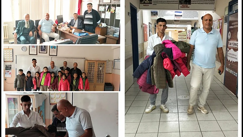 Malatya'da Dayanışma Örneği: Dernekten Öğrencilere Mont ve İkram Dağıtımı
