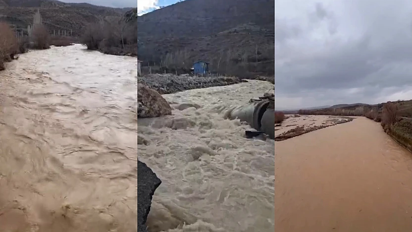Malatya'da Kar Eridi, Dereler Taştı
