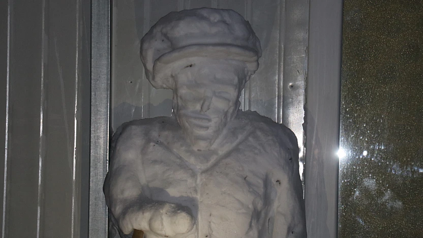 Malatya'da Kardan Heykel Merak Uyandırdı