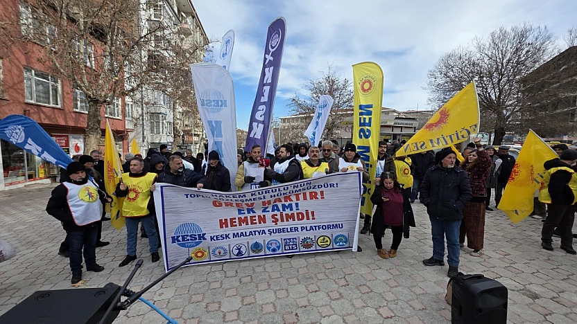 Malatya'da KESK'ten Zam Tepkisi: İş Bırakma ve Yürüyüş